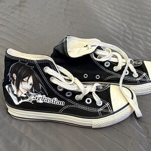 Black High-Top Kids Shoes